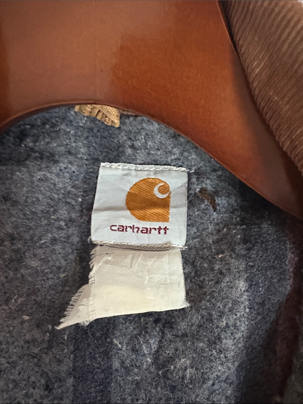 Carhartt Brown Canvas Field Jacket with Corduroy Collar - Picture 3 of 7